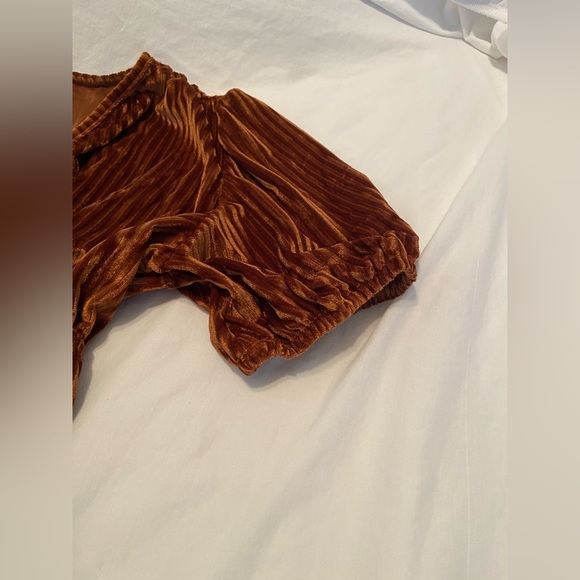 Velvet dress beautiful coffee color - Picture 4 of 4